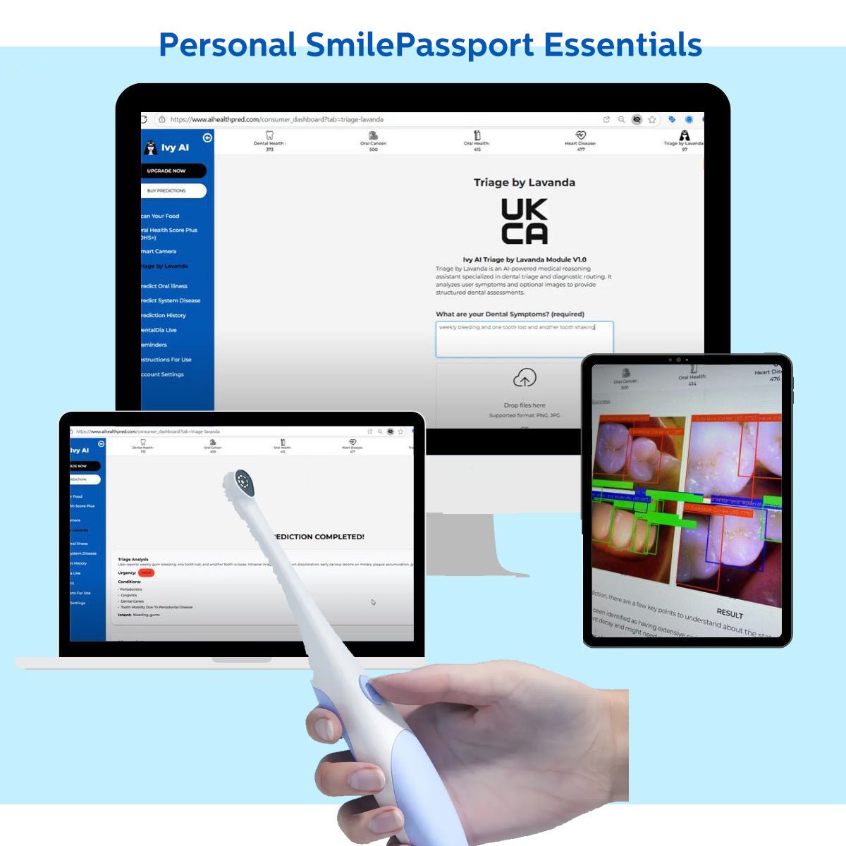 SmilePassport Essentials | AI Oral Health Kit with HD Dental Camera - Ivy AI
